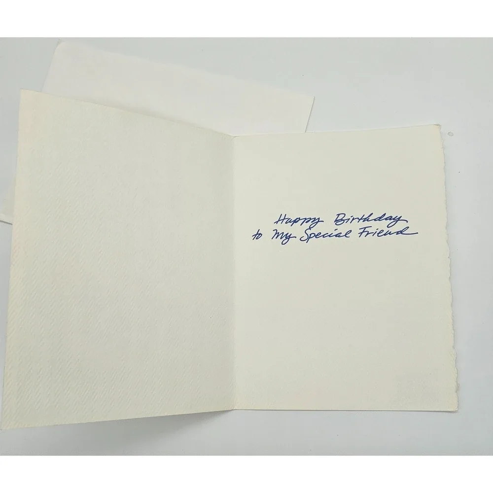 Vintage 1989 Dorothy M Speiser Moss Roses Birthday Card W. Light Designs‎ Unused